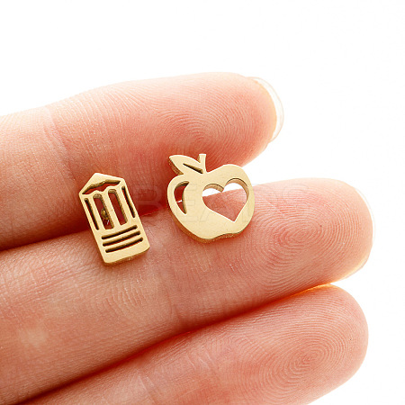Teachers' Day 304 Stainless Steel Stud Earrings WG52A93-01-1