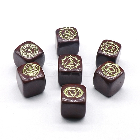 Natural Red Jasper 7 Chakra Healing Stone Set G-PW0004-18D-1