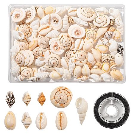 DIY Natural Shell Beads Bracelets Jewelry Making Kits DIY-YW0010-33-1