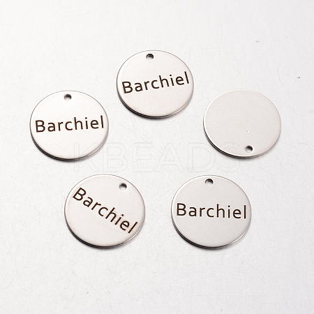Non-Tarnish Spray Painted 201 Stainless Steel Pendants LS-STAS-I048-A02-1