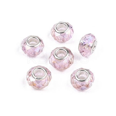 Transparent Glass European Beads GPDL-N004-D14mm-A02-1