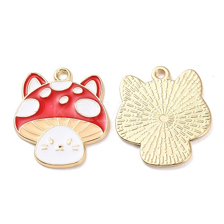 Rack Plating Alloy Enamel Pendants ENAM-Q449-09G-1