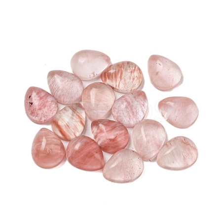 Cherry Quartz Glass Cabochons G-Q173-02C-22-1
