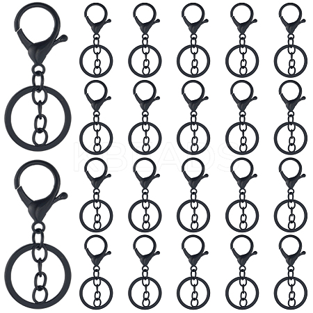 24Pcs Alloy Keychain Clasps KEYC-SC0001-82EB-1