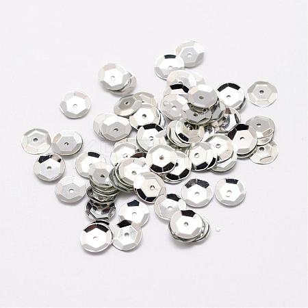 Plastic Paillette Beads PVC-A001-4mm-08-1