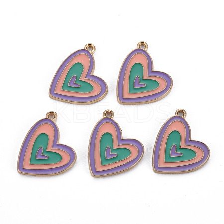Alloy Enamel Pendants ENAM-S126-082-NR-1