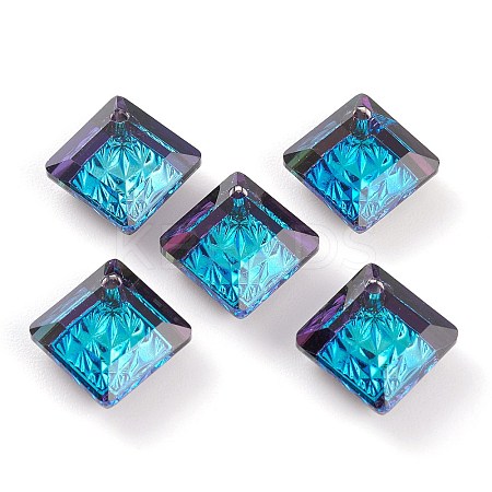 Embossed Glass Rhinestone Pendants GLAA-J101-03A-001BB-1