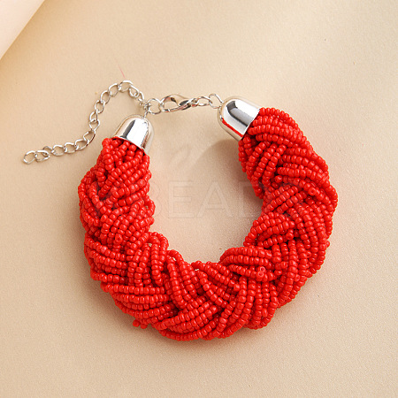 Glass Seed Multi-strand Bracelets BJEW-H204-01P-1