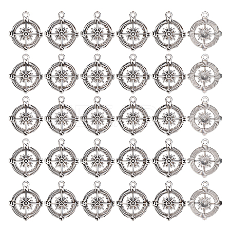 Tibetan Style Zinc Alloy Pendants TIBEP-SC0002-34-1