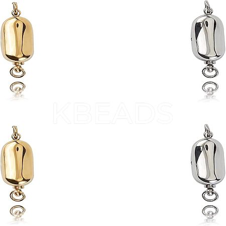 304 Stainless Steel Box Clasps STAS-UN0004-34-1