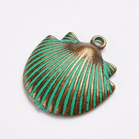 Tibetan Style Alloy Pendants PALLOY-F187-09ABG-1