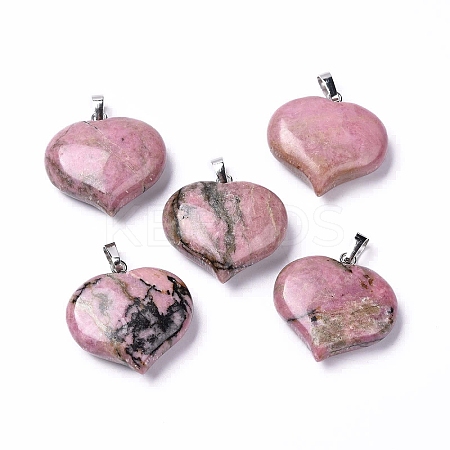 Natural Rhodonite Pendants G-G956-D12-1