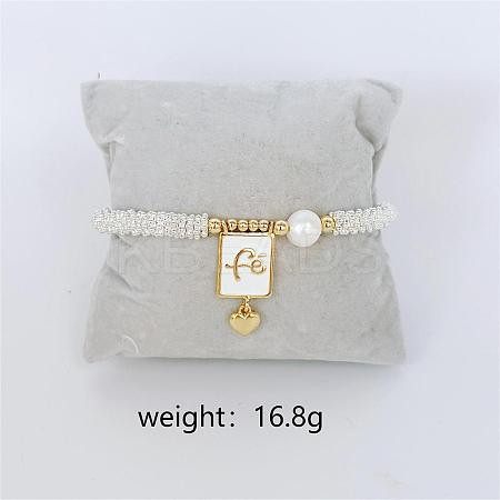 Bohemian Style Brass Rectangle Charm Bracelets FS-WG04134-05-1