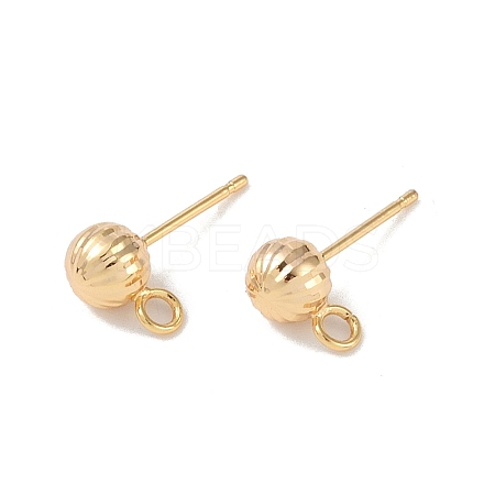 Brass Stud Earring Findings KK-R164-04A-G-1