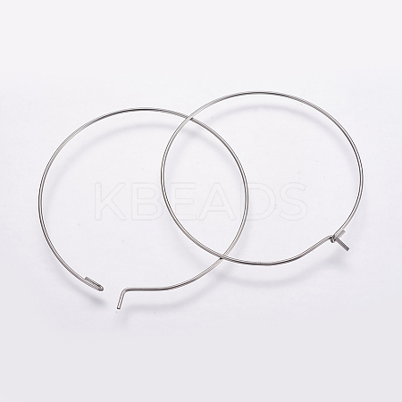 316 Surgical Stainless Steel Hoop Earrings Findings STAS-K146-039-35mm-0.8-1