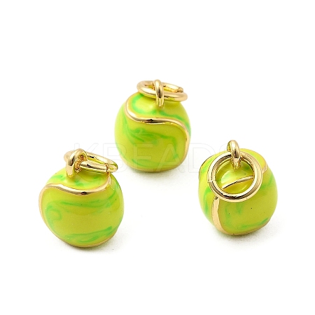 Brass Enamel Charms KK-A268-21G-1
