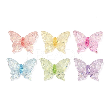 Transparent Resin & Paillette Cabochons RE-CBA4416-04-1
