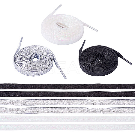 3 Pairs 3 Colors Polyester Cord Shoelace AJEW-TA0002-36A-1