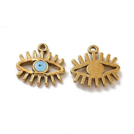 Ion Plating(IP) 304 Stainless Steel Enamel Charms STAS-Q001-25G-1