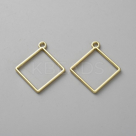 Alloy Rhombus Pendants PALLOY-WH0048-28-1