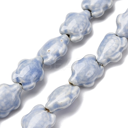 Handmade Porcelain Beads Strands LAMP-G140-02N-1