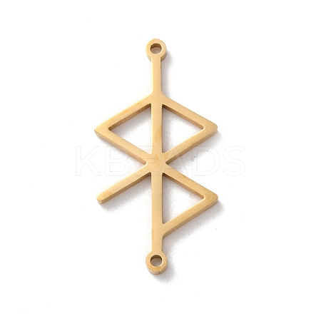 304 Stainless Steel Amulet Rune Love Peace Connector Charms LS-STAS-S149-09G-1