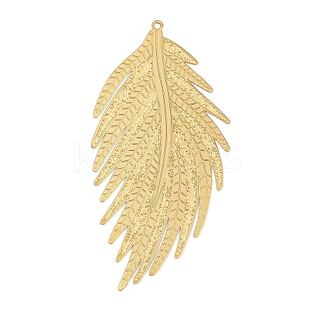 304 Stainless Steel Etched Metal Embellishments Pendants STAS-H236-02G-02-1