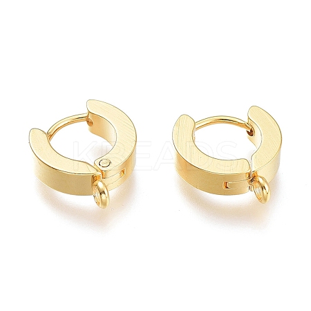 201 Stainless Steel Huggie Hoop Earrings Findings LS-X-STAS-A167-01C-G-1