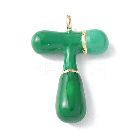 Brass Enamel Pendants KK-E093-03G-T-02-1