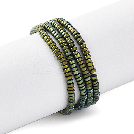 Electroplated Non-magnetic Hematite Beads Strands G-P571-A01-01B-1