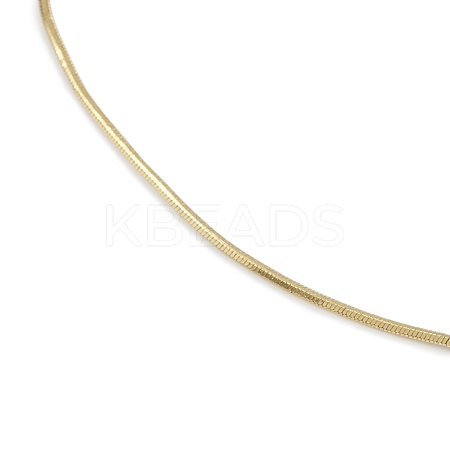 Brass Snake Chains Necklaces for Women NJEW-D302-14G-1