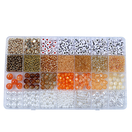 DIY 28 Style Resin & Acrylic & ABS Beads Jewelry Making Finding Kit DIY-NB0012-03I-1