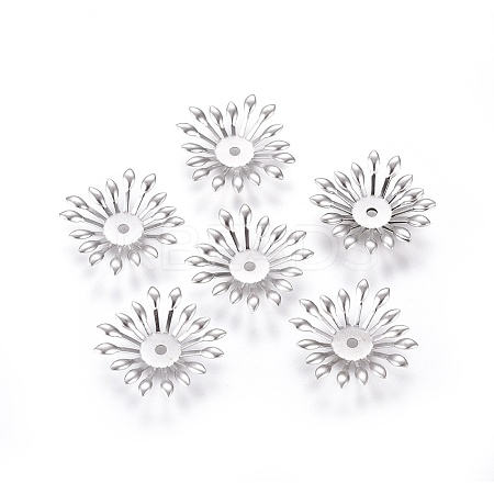 Non-Tarnish Multi-Petal 316 Surgical Stainless Steel Bead Caps LS-STAS-G196-03P-1