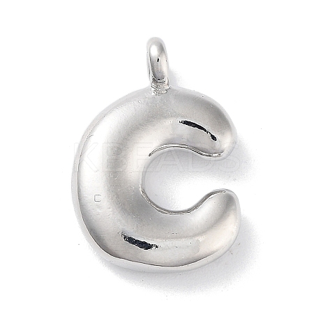 Rack Plating Brass Balloon Letter Pendants X-KK-C050-01P-C-1