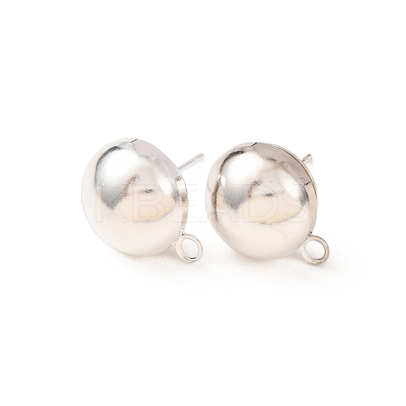 Brass Stud Earring Findings KK-G604-01S-06-1