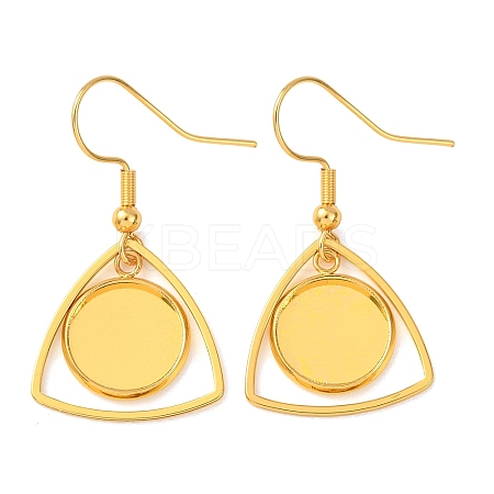 304 Stainless Steel Earring Cabochon Settings STAS-D267-01E-G-1