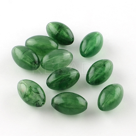 Oval Imitation Gemstone Acrylic Beads X-OACR-R026-08-1