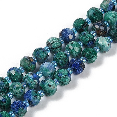 Natural Sesame Jasper Dyed Beads Strands G-H057-A21-08-1
