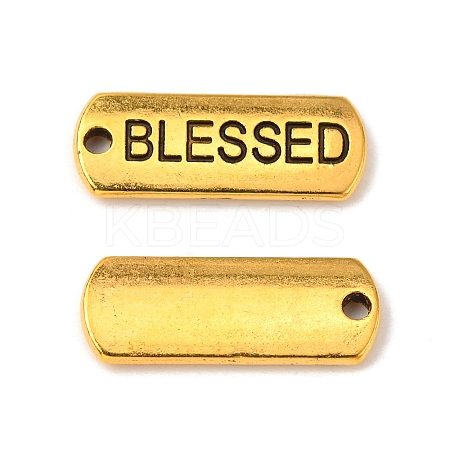 Tibetan Style Alloy Rectangle with Word Blessed Pendants LS-TIBEP-Q043-060AG-RS-1