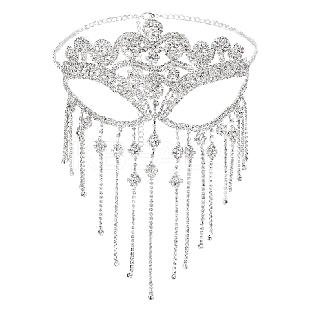 1Pc Alloy Headwear Masquerade Masks AJEW-GA0008-17P-1