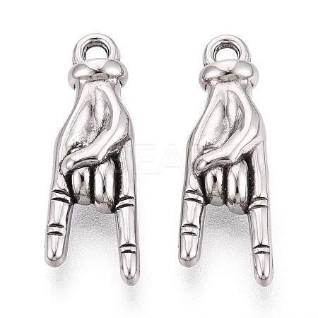 304 Stainless Steel Pendants STAS-T065-21B-P-1