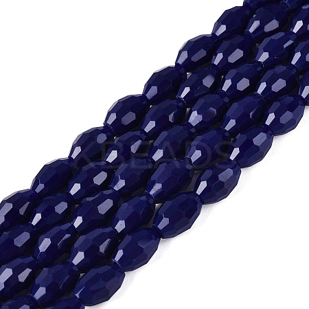 Opaque Solid Color Glass Beads Strands GLAA-N071-01A-C09-1