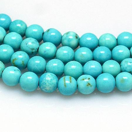 Natural Magnesite Beads Strands TURQ-G103-6mm-01-1