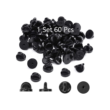 60Pcs Rubber Pin Backs FIND-YW0011-59-1