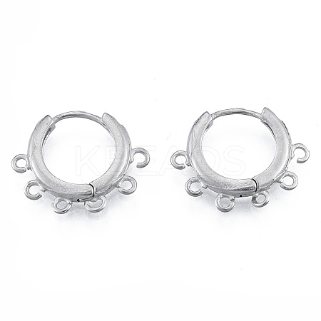 Tarnish Resistant 304 Stainless Steel Hoop Earrings Findings LS-STAS-N092-188-1