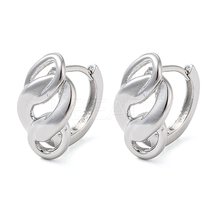 Brass Nuggets Hoop Earrings for Women EJEW-F347-01P-04-1