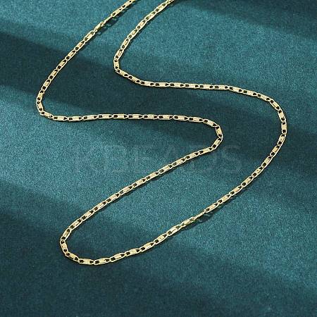Brass Oval Link Chains Necklace for Women NJEW-P265-19G-1