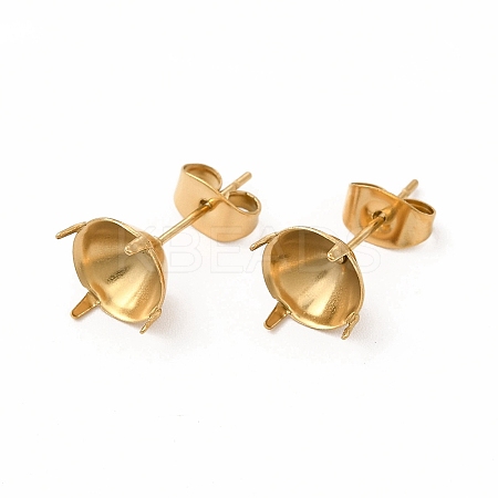 304 Stainless Steel Stud Earring Finding STAS-C071-03D-G-1