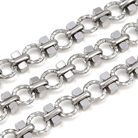 304 Stainless Steel Twist Ring Link Chains CHS-P025-04A-P-1