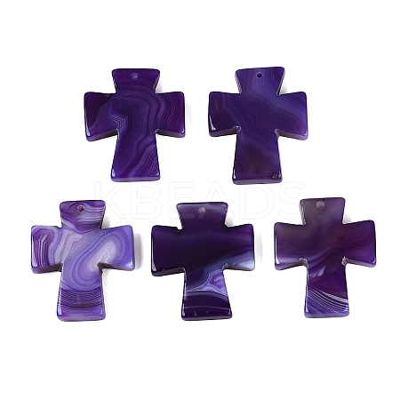 Natural Agate Pendants G-Q606-40-1
